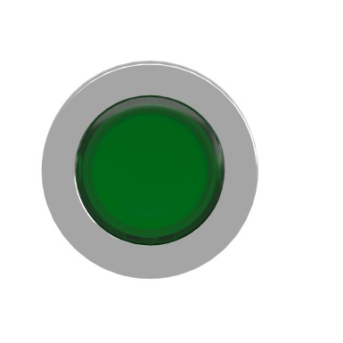 ZB4FA38 - Head for illuminated push button, Harmony XB4, metal, green flush mounted, 30mm, universal LED, for legend of insertion - Schneider Electric - Head for illuminated push button, Harmony XB4, metal, green flush mounted, 30mm, universal LED, for legend of insertion - Schneider Electric - 1