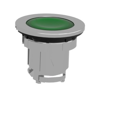 ZB4FA38 - Head for illuminated push button, Harmony XB4, metal, green flush mounted, 30mm, universal LED, for legend of insertion - Schneider Electric - Head for illuminated push button, Harmony XB4, metal, green flush mounted, 30mm, universal LED, for legend of insertion - Schneider Electric - 4