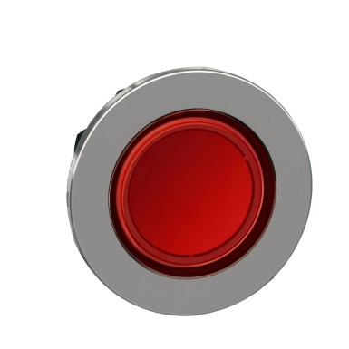 ZB4FA48 - Head for illuminated push button, Harmony XB4, metal, red flush mounted, 30mm, universal LED, for legend of insertion - Schneider Electric - Head for illuminated push button, Harmony XB4, metal, red flush mounted, 30mm, universal LED, for legend of insertion - Schneider Electric - 0