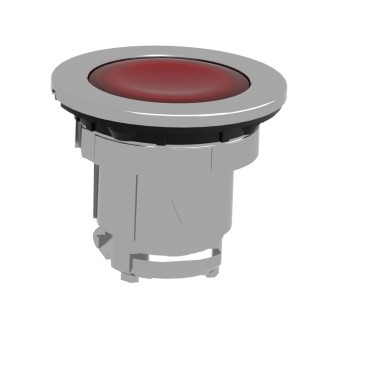 ZB4FA48 - Head for illuminated push button, Harmony XB4, metal, red flush mounted, 30mm, universal LED, for legend of insertion - Schneider Electric - Head for illuminated push button, Harmony XB4, metal, red flush mounted, 30mm, universal LED, for legend of insertion - Schneider Electric - 4