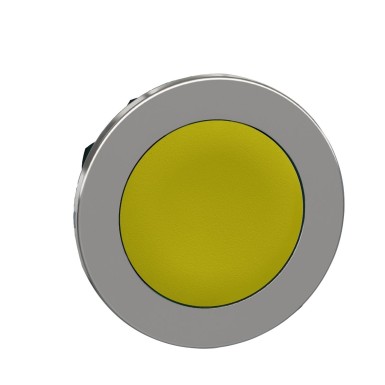 ZB4FA5 - Flush mounted push button head, Harmony XB4, metal, yellow, 30mm, spring return, unmarked - Schneider Electric - Flush mounted push button head, Harmony XB4, metal, yellow, 30mm, spring return, unmarked - Schneider Electric - 0