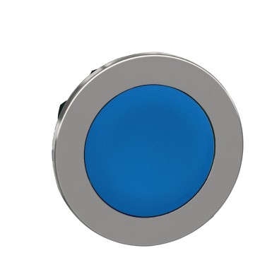 ZB4FA6 - Flush mounted push button head, Harmony XB4, metal, blue, 30mm, spring return, unmarked - Schneider Electric - Flush mounted push button head, Harmony XB4, metal, blue, 30mm, spring return, unmarked - Schneider Electric - 0