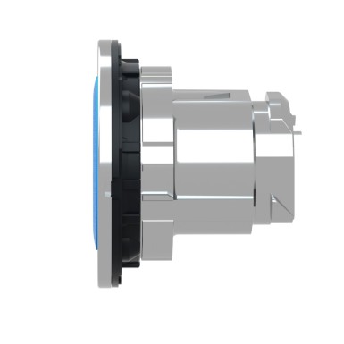 ZB4FA6 - Flush mounted push button head, Harmony XB4, metal, blue, 30mm, spring return, unmarked - Schneider Electric - Flush mounted push button head, Harmony XB4, metal, blue, 30mm, spring return, unmarked - Schneider Electric - 3