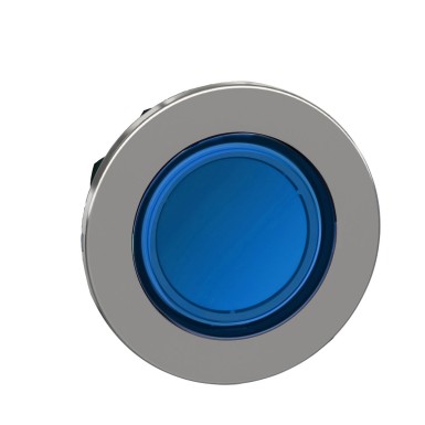 ZB4FA68 - Head for illuminated push button, Harmony XB4, metal, blue flush mounted, 30mm, universal LED, for legend of insertion - Schneider Electric - Head for illuminated push button, Harmony XB4, metal, blue flush mounted, 30mm, universal LED, for legend of insertion - Schneider Electric - 0