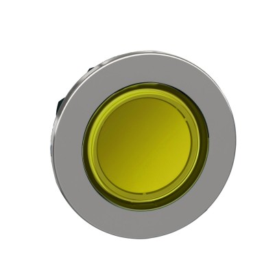 ZB4FA88 - Head for illuminated push button, Harmony XB4, metal, yellow flush mounted, 30mm, universal LED, for legend of insertion - Schneider Electric - Head for illuminated push button, Harmony XB4, metal, yellow flush mounted, 30mm, universal LED, for legend of insertion - Schneider Electric - 0