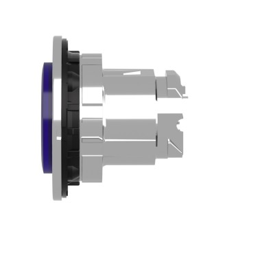 ZB4FH63 - Head for illuminated push button, Harmony XB4, metal, blue projecting, 30mm, universal LED, push-push, unmarked - Schneider Electric - Head for illuminated push button, Harmony XB4, metal, blue projecting, 30mm, universal LED, push-push, unmarked - Schneider Electric - 5