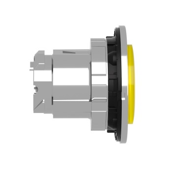 ZB4FH83 - Head for illuminated push button, Harmony XB4, metal, yellow projecting, 30mm, universal LED, push-push, unmarked - Schneider Electric - Head for illuminated push button, Harmony XB4, metal, yellow projecting, 30mm, universal LED, push-push, unmarked - Schneider Electric - 1