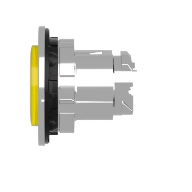 ZB4FH83 - Head for illuminated push button, Harmony XB4, metal, yellow projecting, 30mm, universal LED, push-push, unmarked - Schneider Electric - Head for illuminated push button, Harmony XB4, metal, yellow projecting, 30mm, universal LED, push-push, unmarked - Schneider Electric - 4