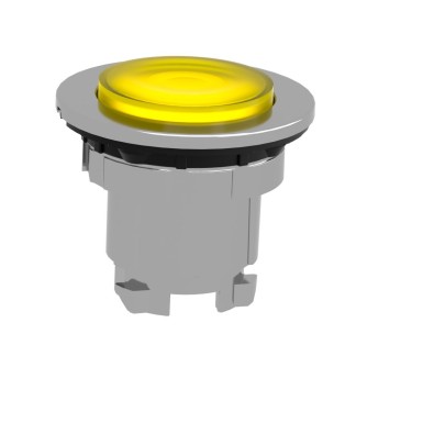 ZB4FH83 - Head for illuminated push button, Harmony XB4, metal, yellow projecting, 30mm, universal LED, push-push, unmarked - Schneider Electric - Head for illuminated push button, Harmony XB4, metal, yellow projecting, 30mm, universal LED, push-push, unmarked - Schneider Electric - 5