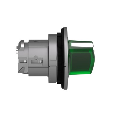 ZB4FK1233 - Head for illuminated selector switch, Harmony XB4, universal LED, green handle, flush, 30mm, 2 positions, stay put - Schneider Electric - Head for illuminated selector switch, Harmony XB4, universal LED, green handle, flush, 30mm, 2 positions, stay put - Schneider Electric - 3