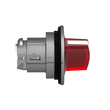 ZB4FK1243 - Head for illuminated selector switch, Harmony XB4, metal, red handle, 30mm, universal LED, 2 positions, stay put - Schneider Electric - Head for illuminated selector switch, Harmony XB4, metal, red handle, 30mm, universal LED, 2 positions, stay put - Schneider Electric - 5