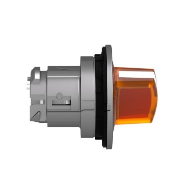 ZB4FK1253 - Head for illuminated selector switch, Harmony XB4, metal, orange handle, flush mounted, 30mm, universal LED, 2 positions - Schneider Electric - Head for illuminated selector switch, Harmony XB4, metal, orange handle, flush mounted, 30mm, universal LED, 2 positions - Schneider Electric - 6