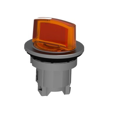 ZB4FK1253 - Head for illuminated selector switch, Harmony XB4, metal, orange handle, flush mounted, 30mm, universal LED, 2 positions - Schneider Electric - Head for illuminated selector switch, Harmony XB4, metal, orange handle, flush mounted, 30mm, universal LED, 2 positions - Schneider Electric - 5