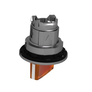 ZB4FK1253 - Head for illuminated selector switch, Harmony XB4, metal, orange handle, flush mounted, 30mm, universal LED, 2 positions - Schneider Electric - Head for illuminated selector switch, Harmony XB4, metal, orange handle, flush mounted, 30mm, universal LED, 2 positions - Schneider Electric - 3