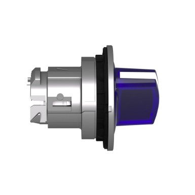 ZB4FK1263 - Head for illuminated selector switch, Harmony XB4, metal, blue handle, 30mm, universal LED, 2 positions, stay put - Schneider Electric - Head for illuminated selector switch, Harmony XB4, metal, blue handle, 30mm, universal LED, 2 positions, stay put - Schneider Electric - 5