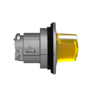 ZB4FK1283 - Head for illuminated selector switch, Harmony XB4, metal, yellow handle, 30mm, universal LED, 2 positions, stay put - Schneider Electric - Head for illuminated selector switch, Harmony XB4, metal, yellow handle, 30mm, universal LED, 2 positions, stay put - Schneider Electric - 1