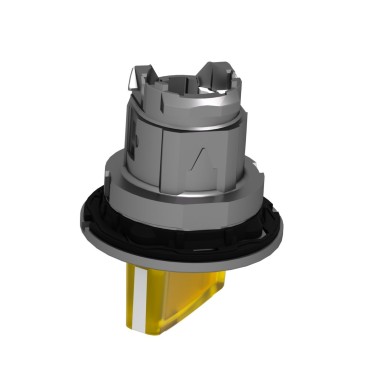 ZB4FK1283 - Head for illuminated selector switch, Harmony XB4, metal, yellow handle, 30mm, universal LED, 2 positions, stay put - Schneider Electric - Head for illuminated selector switch, Harmony XB4, metal, yellow handle, 30mm, universal LED, 2 positions, stay put - Schneider Electric - 2