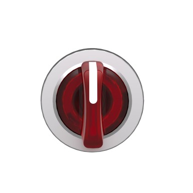 ZB4FK1343 - Head for illuminated selector switch, Harmony XB4, metal, red handle, flush mounted, 30mm, universal LED, 3 positions - Schneider Electric - Head for illuminated selector switch, Harmony XB4, metal, red handle, flush mounted, 30mm, universal LED, 3 positions - Schneider Electric - 2