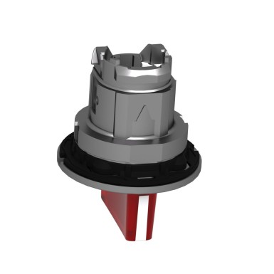 ZB4FK1343 - Head for illuminated selector switch, Harmony XB4, metal, red handle, flush mounted, 30mm, universal LED, 3 positions - Schneider Electric - Head for illuminated selector switch, Harmony XB4, metal, red handle, flush mounted, 30mm, universal LED, 3 positions - Schneider Electric - 3