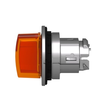 ZB4FK1353 - Head for illuminated selector switch, Harmony XB4, metal, orange handle, flush mounted, 30mm, universal LED, 3 positions - Schneider Electric - Head for illuminated selector switch, Harmony XB4, metal, orange handle, flush mounted, 30mm, universal LED, 3 positions - Schneider Electric - 5