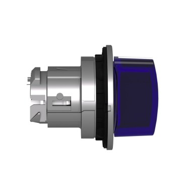 ZB4FK1363 - Head for illuminated selector switch, Harmony XB4, metal, blue handle, flush mounted, 30mm, universal LED, 3 positions - Schneider Electric - Head for illuminated selector switch, Harmony XB4, metal, blue handle, flush mounted, 30mm, universal LED, 3 positions - Schneider Electric - 2