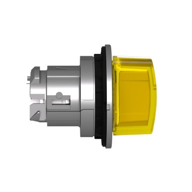 ZB4FK1383 - Head for illuminated selector switch, Harmony XB4, metal, yellow handle, flush mounted, 30mm, universal LED, 3 positions - Schneider Electric - Head for illuminated selector switch, Harmony XB4, metal, yellow handle, flush mounted, 30mm, universal LED, 3 positions - Schneider Electric - 5