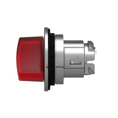 ZB4FK1443 - Head for illuminated selector switch, Harmony XB4, metal, red handle, 30mm, universal LED, 2 positions, spring return - Schneider Electric - Head for illuminated selector switch, Harmony XB4, metal, red handle, 30mm, universal LED, 2 positions, spring return - Schneider Electric - 5