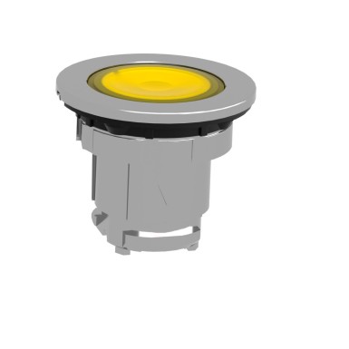 ZB4FV083 - Head for pilot light, Harmony XB4, metal, yellow flush mounted, 30mm, universal LED, plain lens - Schneider Electric - Head for pilot light, Harmony XB4, metal, yellow flush mounted, 30mm, universal LED, plain lens - Schneider Electric - 6