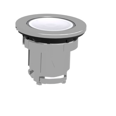 ZB4FW313 - Head for illuminated push button, Harmony XB4, black metal, white flush, 30mm, spring return, universal LED, unmarked - Schneider Electric - Head for illuminated push button, Harmony XB4, black metal, white flush, 30mm, spring return, universal LED, unmarked - Schneider Electric - 6