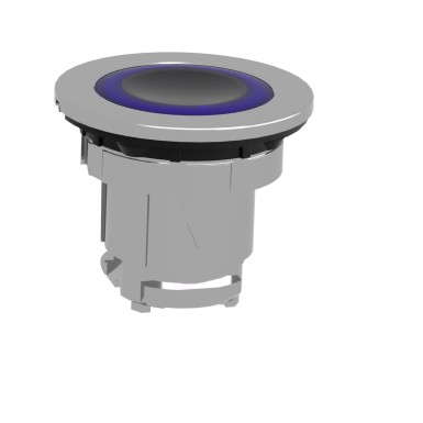 ZB4FW963 - Head for illuminated push button, Harmony XB4, plastic, blue flush, 30mm, universal LED, spring return, illuminated ring - Schneider Electric - Head for illuminated push button, Harmony XB4, plastic, blue flush, 30mm, universal LED, spring return, illuminated ring - Schneider Electric - 5