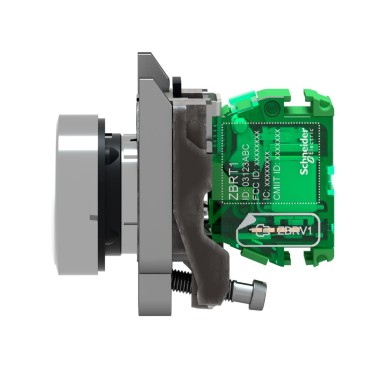 ZB4RTA1 - Wireless and batteryless transmitter, Harmony XB5R, push button, metal, white, 22mm, spring return - Schneider Electric - Wireless and batteryless transmitter, Harmony XB5R, push button, metal, white, 22mm, spring return - Schneider Electric - 4