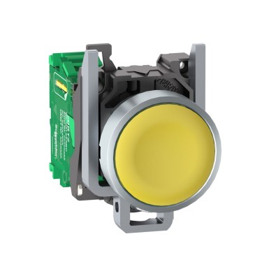 ZB4RTA5 - Wireless and batteryless transmitter, Harmony XB5R, push button, metal, yellow, 22mm, spring return - Schneider Electric - Wireless and batteryless transmitter, Harmony XB5R, push button, metal, yellow, 22mm, spring return - Schneider Electric - 0