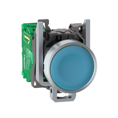 ZB4RTA6 - Wireless and batteryless transmitter, Harmony XB5R, push button, metal, blue, 22mm, spring return - Schneider Electric - Wireless and batteryless transmitter, Harmony XB5R, push button, metal, blue, 22mm, spring return - Schneider Electric - 0