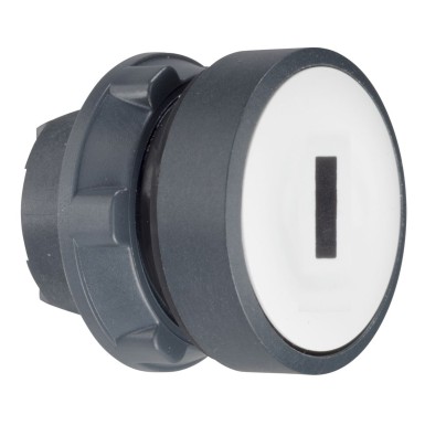 ZB5AA131 - Push button head, Harmony XB5, plastic, flush, white, 22mm, spring return, marked I - Schneider Electric - Push button head, Harmony XB5, plastic, flush, white, 22mm, spring return, marked I - Schneider Electric - 0