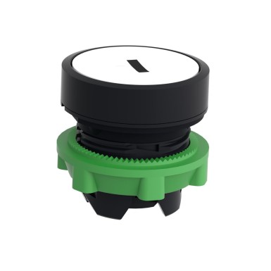 ZB5AA131 - Push button head, Harmony XB5, plastic, flush, white, 22mm, spring return, marked I - Schneider Electric - Push button head, Harmony XB5, plastic, flush, white, 22mm, spring return, marked I - Schneider Electric - 5