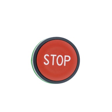 ZB5AA434 - Push button head, Harmony XB5, plastic, flush, red, 22mm, spring return, marked STOP - Schneider Electric - Push button head, Harmony XB5, plastic, flush, red, 22mm, spring return, marked STOP - Schneider Electric - 3