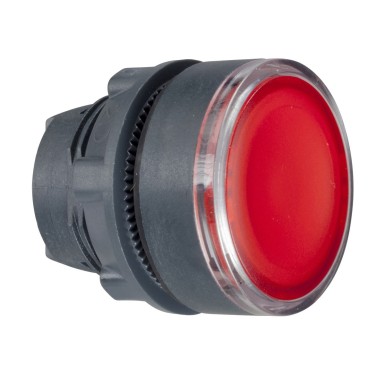 ZB5AA48 - Head for illuminated push button, Harmony XB5, plastic, red flush, 22mm, universal LED, for insetion of legend - Schneider Electric - Head for illuminated push button, Harmony XB5, plastic, red flush, 22mm, universal LED, for insetion of legend - Schneider Electric - 0