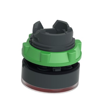 ZB5AA48 - Head for illuminated push button, Harmony XB5, plastic, red flush, 22mm, universal LED, for insetion of legend - Schneider Electric - Head for illuminated push button, Harmony XB5, plastic, red flush, 22mm, universal LED, for insetion of legend - Schneider Electric - 1