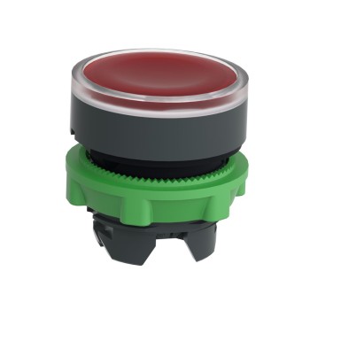 ZB5AA48 - Head for illuminated push button, Harmony XB5, plastic, red flush, 22mm, universal LED, for insetion of legend - Schneider Electric - Head for illuminated push button, Harmony XB5, plastic, red flush, 22mm, universal LED, for insetion of legend - Schneider Electric - 4