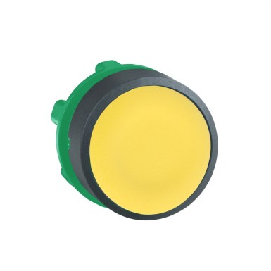 ZB5AA5 - Push button head, Harmony XB5, plastic, flush, yellow, 22mm, spring return, unmarked - Schneider Electric - Push button head, Harmony XB5, plastic, flush, yellow, 22mm, spring return, unmarked - Schneider Electric - 0