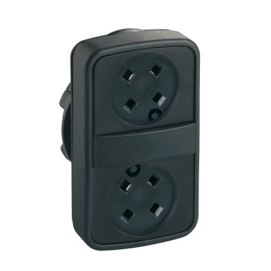 ZB5AA79 - Head for double headed push button, Harmony XB5, 2 rectangular flush, without cap, 22mm, spring return, unmarked - Schneider Electric - Head for double headed push button, Harmony XB5, 2 rectangular flush, without cap, 22mm, spring return, unmarked - Schneider Electric - 0