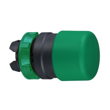 ZB5AC34 - Head for non illuminated push button, Harmony XB5, green mushroom 30mm, 22mm, spring return, unmarked - Schneider Electric - Head for non illuminated push button, Harmony XB5, green mushroom 30mm, 22mm, spring return, unmarked - Schneider Electric - 0