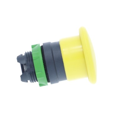 ZB5AC5 - Head for non illuminated pushbutton, Harmony XB5, plastic, yellow, mushroom 40mm, 22mm, spring return - Schneider Electric - Head for non illuminated pushbutton, Harmony XB5, plastic, yellow, mushroom 40mm, 22mm, spring return - Schneider Electric - 4