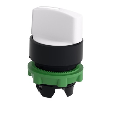 ZB5AD201 - Selector switch head, Harmony XB5, plastic, white, 22mm, 2 positions, stay put - Schneider Electric - Selector switch head, Harmony XB5, plastic, white, 22mm, 2 positions, stay put - Schneider Electric - 3