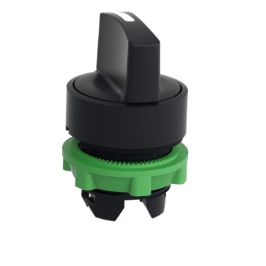 ZB5AD5 - Selector switch head, Harmony XB5, plastic, black, 22mm, 3 positions, spring return to center - Schneider Electric - Selector switch head, Harmony XB5, plastic, black, 22mm, 3 positions, spring return to center - Schneider Electric - 1