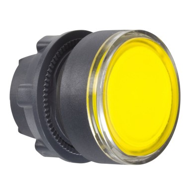 ZB5AH083 - Head for illuminated push button, Harmony XB5, plastic, yellow flush, 22mm, universal LED, push-push, unmarked - Schneider Electric - Head for illuminated push button, Harmony XB5, plastic, yellow flush, 22mm, universal LED, push-push, unmarked - Schneider Electric - 0