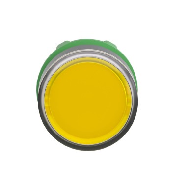 ZB5AH083 - Head for illuminated push button, Harmony XB5, plastic, yellow flush, 22mm, universal LED, push-push, unmarked - Schneider Electric - Head for illuminated push button, Harmony XB5, plastic, yellow flush, 22mm, universal LED, push-push, unmarked - Schneider Electric - 1