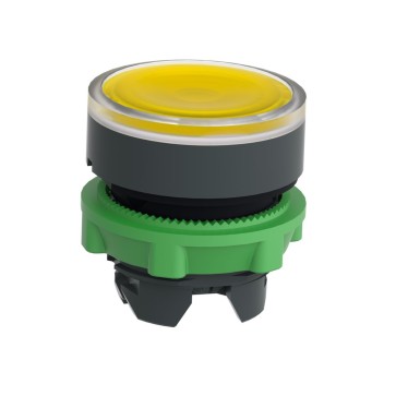 ZB5AH083 - Head for illuminated push button, Harmony XB5, plastic, yellow flush, 22mm, universal LED, push-push, unmarked - Schneider Electric - Head for illuminated push button, Harmony XB5, plastic, yellow flush, 22mm, universal LED, push-push, unmarked - Schneider Electric - 3