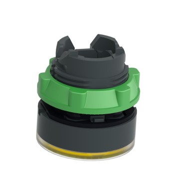 ZB5AH083 - Head for illuminated push button, Harmony XB5, plastic, yellow flush, 22mm, universal LED, push-push, unmarked - Schneider Electric - Head for illuminated push button, Harmony XB5, plastic, yellow flush, 22mm, universal LED, push-push, unmarked - Schneider Electric - 5