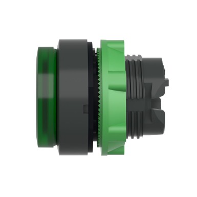 ZB5AH33 - Head for illuminated push button, Harmony XB5, round green projecting, 22mm, universal LED, push to release, unmarked - Schneider Electric - Head for illuminated push button, Harmony XB5, round green projecting, 22mm, universal LED, push to release, unmarked - Schneider Electric - 1